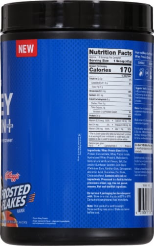 Six Star® 100% Whey Protein Plus Kelloggs Frosted Flakes Perspective: right