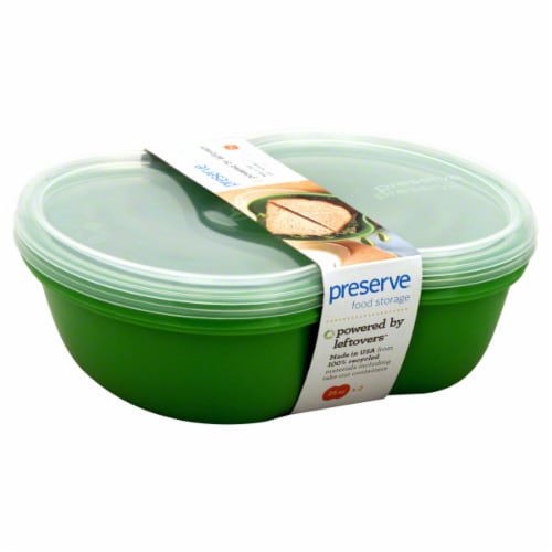 Preserve Square Food Storage Container Sandwich 2-pack - Apple Green Perspective: right