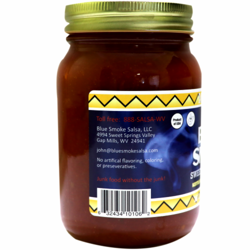 Blue Smoke Medium Sweet Onion Salsa Perspective: right