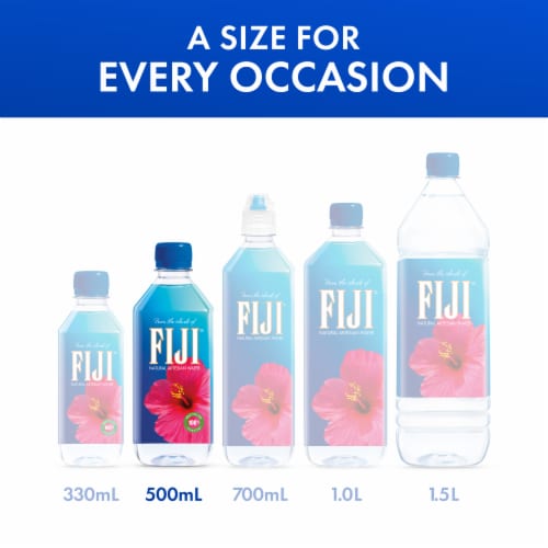 FIJI® Natural Artesian Bottled Water Perspective: right