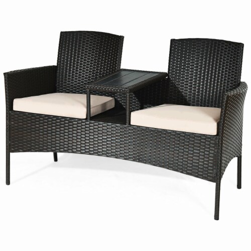 Slickblue Modern Patio Conversation Set with Built-in Coffee Table and Cushions Perspective: right