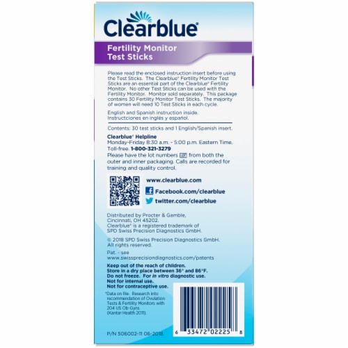 Clearblue Fertility Monitor Test Sticks Perspective: right