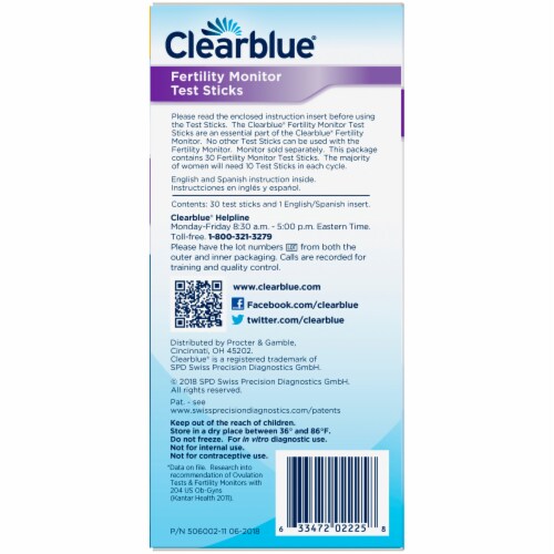Clearblue Fertility Monitor Test Sticks Perspective: right