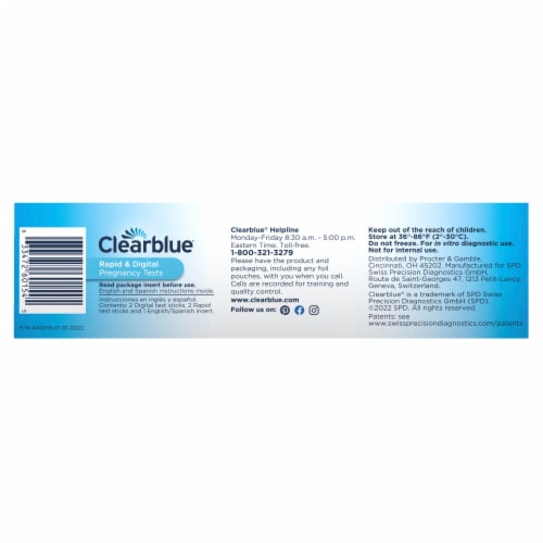 Clearblue Rapid & Digital Pregnancy Tests Perspective: right
