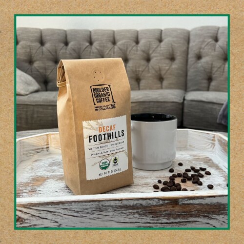 Boulder Organic Coffee® Decaf Foothills Medium Roast Coffee Perspective: right