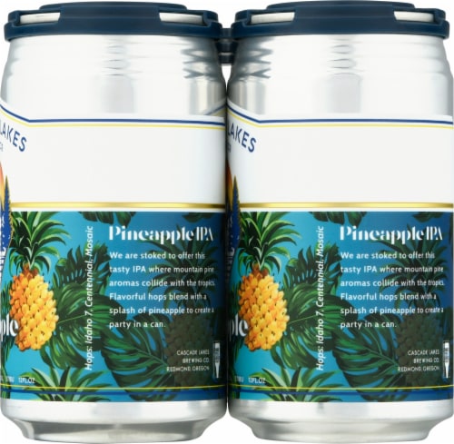 Cascade Lakes Pineapple IPA Beer Perspective: right