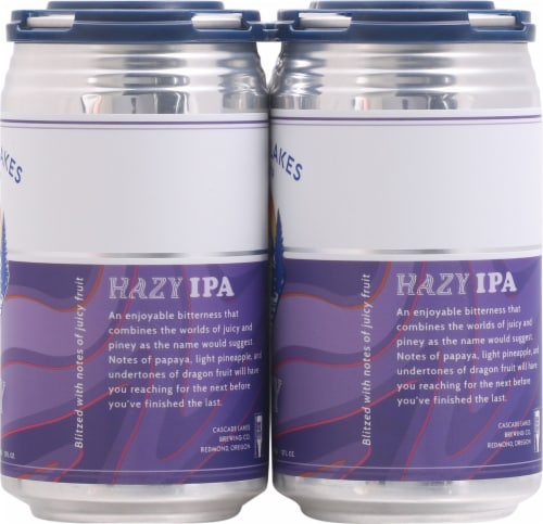 Cascade Lakes Hazy IPA Beer Perspective: right