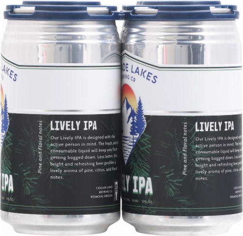 Cascade Lakes Lively IPA Beer Perspective: right