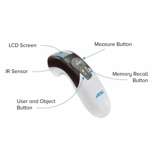 Adtemp Non-Contact Thermometer LCD Display 429 1 Each Perspective: right