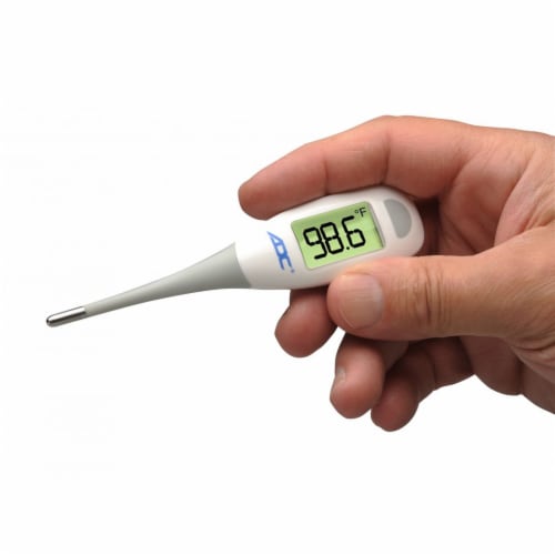 Adtemp Oral & Rectal Digital Thermometer Stick LCD Display 418N 1 Each Perspective: right
