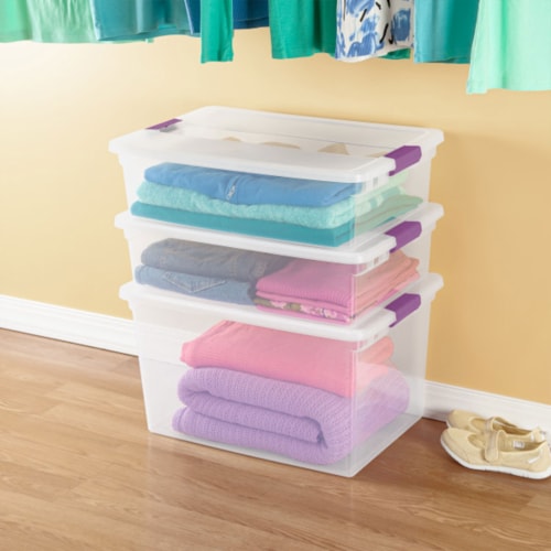 Sterilite 9.5 x 6.5 x 4 Inch Clear Open Storage Bin with Carry Handles (48  Pack), 1 Piece - Kroger