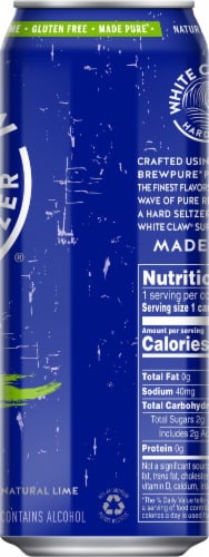 White Claw Hard Seltzer Surge Lime Single Can Perspective: right