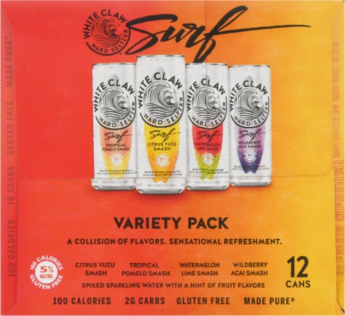 White Claw Hard Seltzer Surf Variety Pack Perspective: right