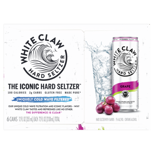 White Claw Hard Seltzer® Grape Perspective: right