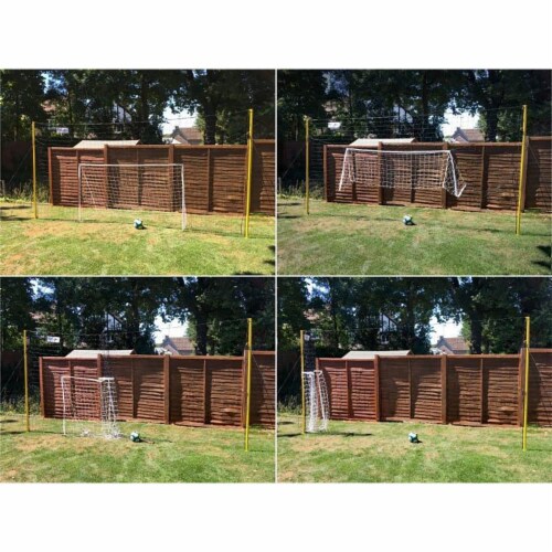Open Goaaal JX-OGFJ3 Soccer Practice Net Rebounder Backstop with Goal, Junior Perspective: right