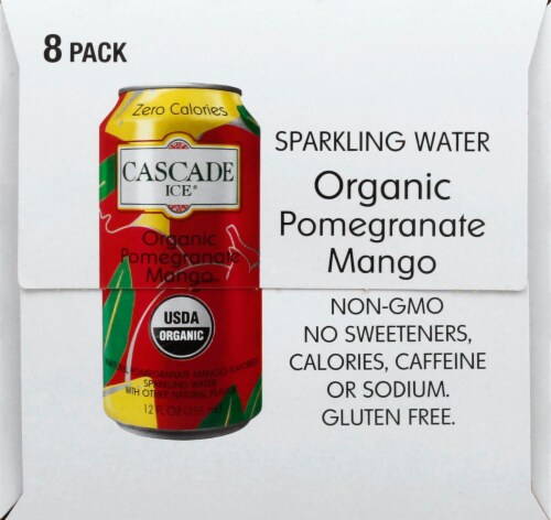 Cascade Ice® Pomegranate Mango Flavored Sparkling Water Cans Perspective: right