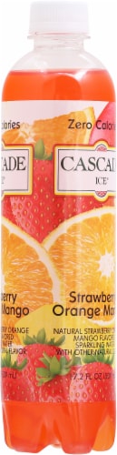 Cascade Ice Strawberry Orange Mango Sparkling Water Perspective: right