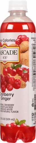 Cascade Ice® Cranberry Ginger Flavored Sparkling Bottled Water Perspective: right