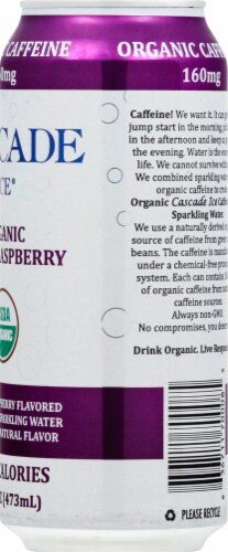 Cascade Ice® Caffeinated Black Raspberry Flavored Sparkling Water Can Perspective: right