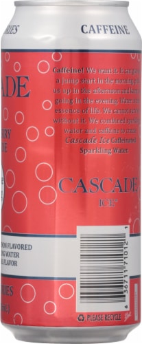 Cascade Ice® Caffeinated Strawberry Lemonade Flavored Sparkling Water Can Perspective: right