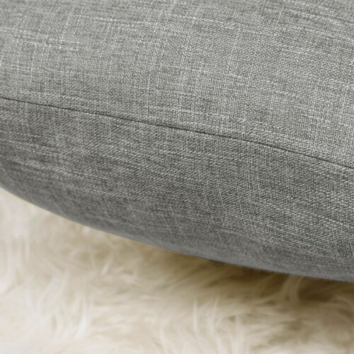 uxcell 2pcs Decorative Cotton Linen Square Throw Pillow Cover Cases for Couch Bed Gray Perspective: right