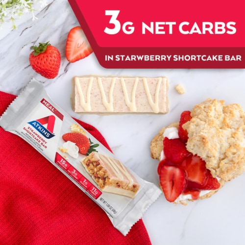 Atkins® Strawberry Shortcake Meal Replacement Bars Perspective: right