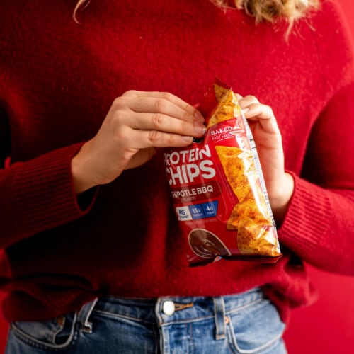 Atkins Chipotle BBQ Protein Chips Perspective: right