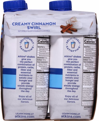 Atkins® Creamy Cinnamon Swirl Protein Shakes Perspective: right