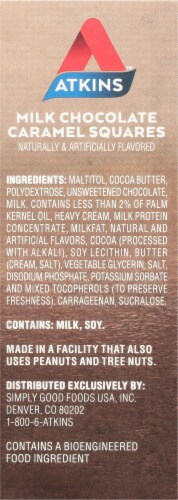 Atkins Endulge Milk Chocolate Carmel Squares Perspective: right
