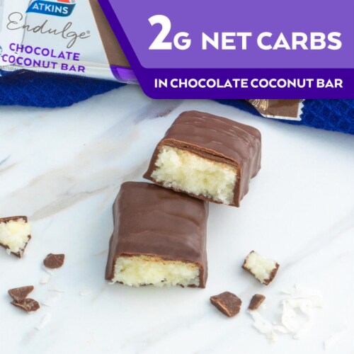 Atkins Low Sugar Endulge Chocolate Coconut Bar Bonus Pack Perspective: right