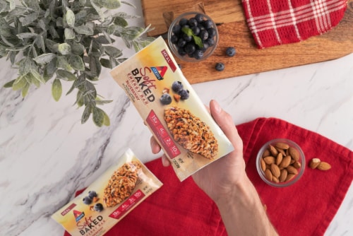Atkins Blueberry Soft Baked Energy Protein Bar Perspective: right