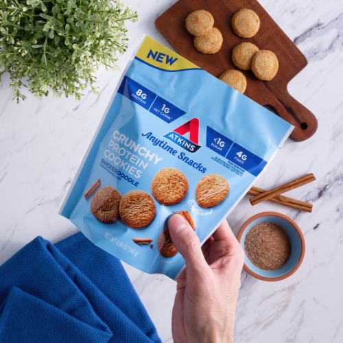 Atkins Protein Crunchy Snickerdoodle Cookies Perspective: right