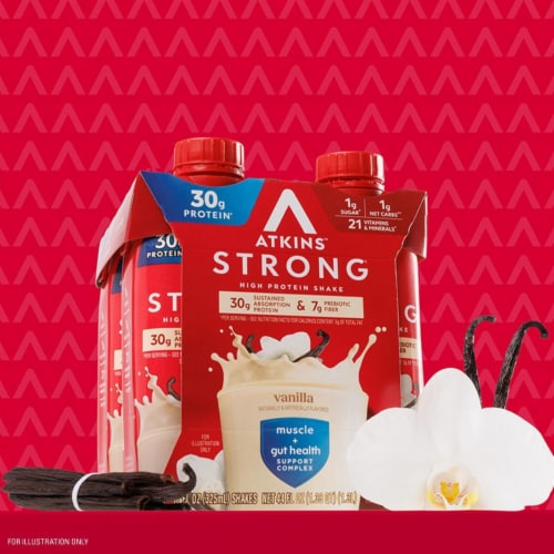 Atkins Strong Vanilla High Protein Shake Perspective: right