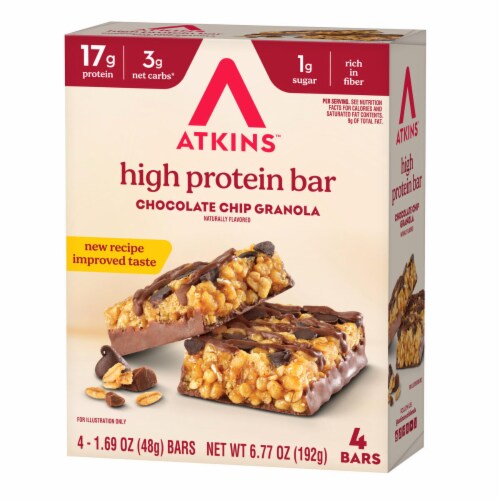 Atkins™ High Protein Meal Bar Chocolate Chip Granola Perspective: right