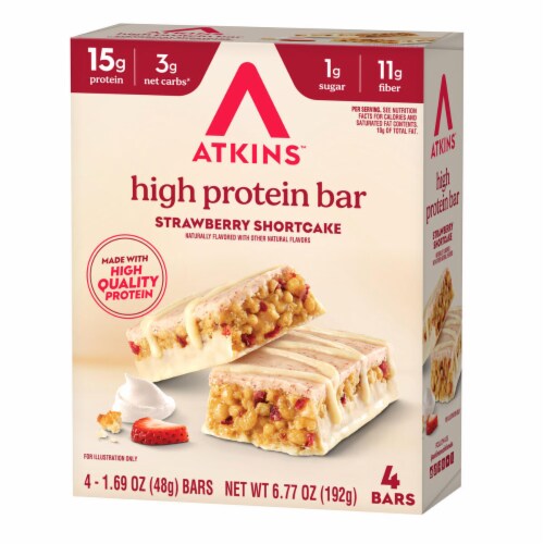 Atkins™ High Protein Meal Bar Strawberry Shortcake Perspective: right