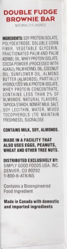 Atkins Double Fudge Brownie Keto Meal Bars Perspective: right