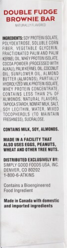 Atkins Double Fudge Brownie Keto Meal Bars Perspective: right