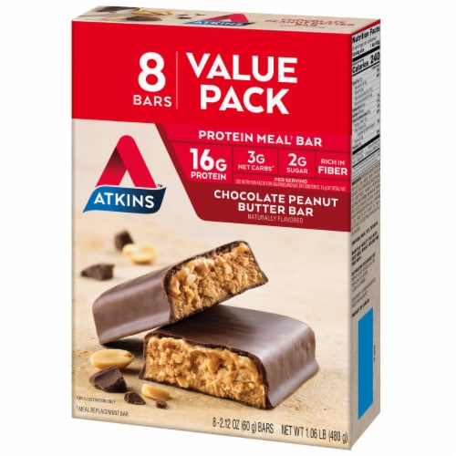 Atkins™ Protein Meal Bar Chocolate Peanut Butter Perspective: right