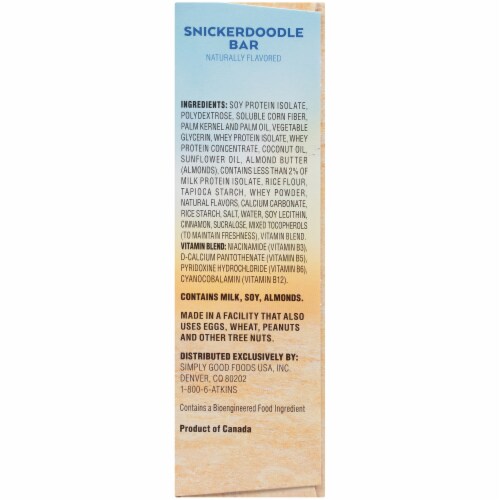 Atkins Snickerdoodle Snack Bars Perspective: right