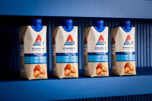 Atkins Strawberry Protein Shake Perspective: right