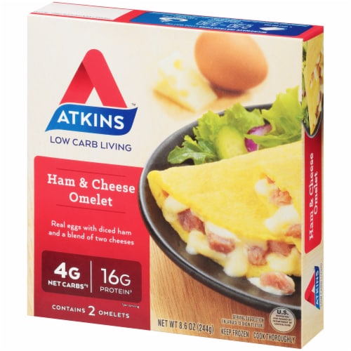 Atkins Ham & Cheese Omelet Frozen Meal Perspective: right