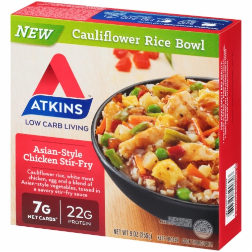 Atkins Asian-Style Cauliflower Rice Bowl Chicken Stir-Fry, 9 oz - Kroger
