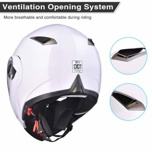 Ahr full face flip up modular motorcycle helmet dot sales approved dual visor motocross color opt