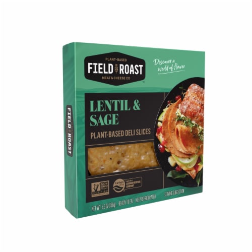 Field Roast Lentil & Sage Plant-Based Deli Slices Perspective: right