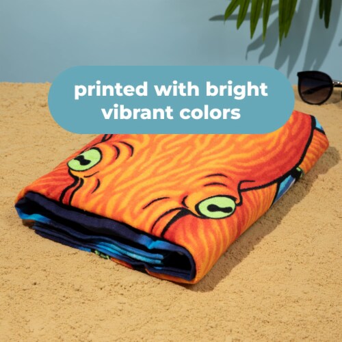 Dawhud Direct Octopus Surfboard Beach Towel for Boys, 30 x60 Perspective: right
