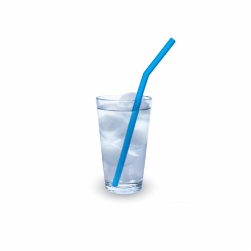 Grand Fusion Reuseable Silicone Drink Straws with Cleaning Brush (2-3ct packs) Perspective: right