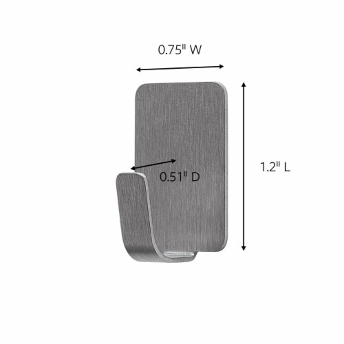 Command™ Small Stainless Steel Metal Hooks Perspective: right