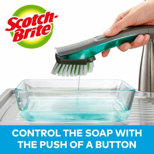 Scotch-Brite™ Advanced Soap Control Dishwand Brush Scrubber - Gray Perspective: right
