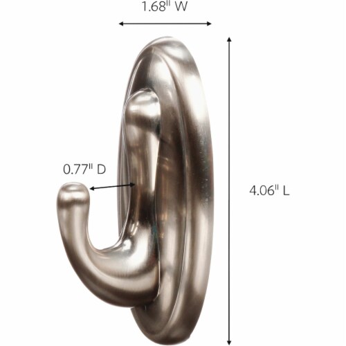 Command Curtain Rod Hooks, 2 Hooks, 2 Strips 17053BN-2ES, 1 - Kroger