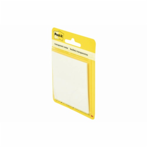 Post-it Transparent Notes, Clear, 2.8 in. x 2 .8 in., 36 Sheets, 1 Pad